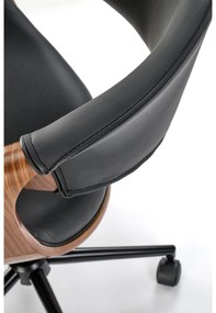 Fotoliu de birou Balbo (negru + nuc). Promo -6%. 1092609