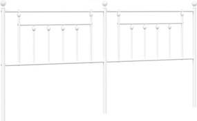 vidaXL Tăblie de pat de schimb metalică, alb, 200 cm