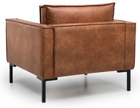 Fotoliu maro din imitație de piele Rate - Scandic