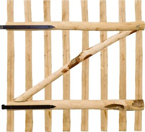 vidaXL Poartă de gard din lemn de alun 100 x 100 cm