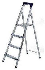 Scara Pliabila Dubla cu Platforma HouseXL™, Plianta, Metalica, Design Special Anti-Alunecare, 3+1 Trepte