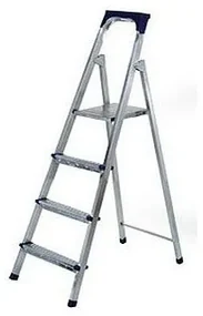 Scara Pliabila Dubla cu Platforma HouseXL™, Plianta, Metalica, Design Special Anti-Alunecare, 3+1 Trepte