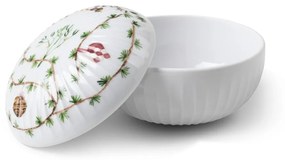 Recipient alb de dulciuri din porțelan cu model de Căciun Kähler Design Hammershøi
