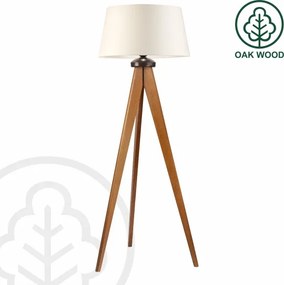 Lampadar AIDA 1xE27/15W/230V stejar/crem