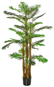 Palmier artificial in ghiveci, 42 frunze, 185cm, verde HOMCOM | Aosom Romania