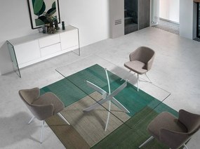 Masa dreptunghiulara design modern Veola alb, 140x95cm