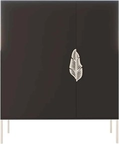 Pantofar lemn masiv Merlin Personalizabil Accesorii placate cu Aur, 100 × 35 × 120 cm - Alb