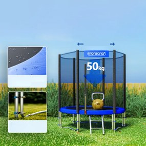Monzana Trambulină cu plasă de siguranță JUMP, Ø183 cm, negru/albastru