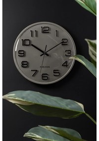 Karlsson 6022SI ceas de perete design argintiu,diametru 30 cm