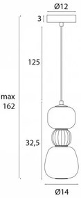 Pendul, Lustra suspendata LED Modern 13W gri inchis