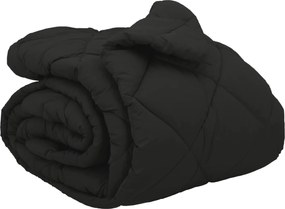 vidaXL Duvet de iarnă Negru 200 x 200 cm Microfibră