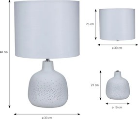 ONLI - Lampă de masă ELUMA 2xE27/15W/230V 48 cm albă
