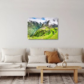 Tablou pe sticlă - Machu Picchu (70x50 cm)