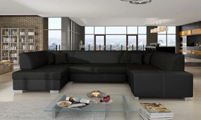 Canapea modulara cu spatiu pentru depozitare, 320x73x207 cm, Havana L02, Eltap (Culoare: Maro inchis texturat / Bej deschis)