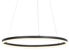 Lampă suspendată de design neagră 80 cm cu LED inclus, reglabil în 3 trepte - Anello