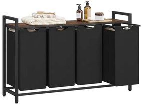 Coș pentru rufe REX, maro/negru