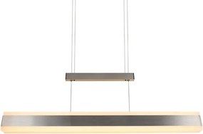 Lustră argintiu-mat LED cu abajur din metal Arcola – Trio