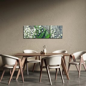 Tablou cu lăcrimioare (cu ceas) (90x30 cm)