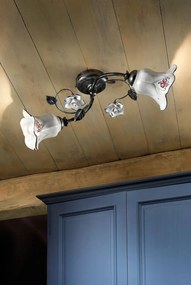 Lustra aplicata cu flori ceramice in stilul clasic Florentin PISA 2L