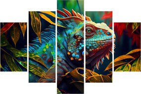 Tablou - Iguana colorată (150x105 cm)