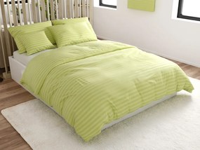 Lenjerie de pat din microfibra pentru hotel JASMINE fistic - dunga 2 cm Dimensiune lenjerie de pat: 70 x 90 cm | 140 x 220 cm