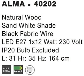 Lampadar design modern Alma