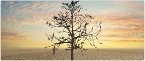 Tablou - Copac în deșert (120x50 cm)