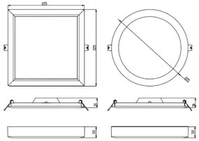 Lucide 07106/18/31 - Plafoniera TENDO-LED LED/18W/230V