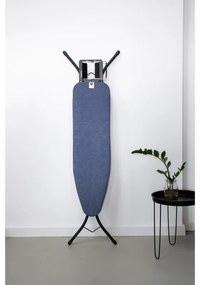 Masa de calcat Brabantia A 1003325, 110x30 cm, 7 pozitii de reglare, Suport fier de calcat, Albastru