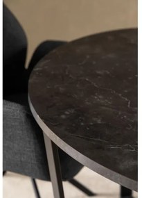 Masa dining rotunda marmura 110 cm negru Amble