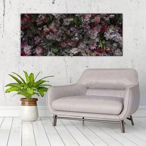 Tablou - Perete de flori (120x50 cm)