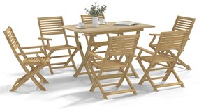 vidaXL Set mobilier de grădină, 7 piese, lemn masiv de acacia