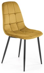 Scaun K417 velvet mustariu