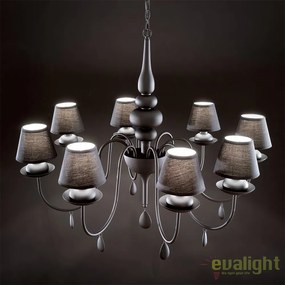 Candelabru 8 brate diametru 92cm BLANCHE SP8 NERO 111896