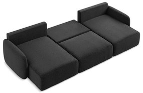 Colțar negru extensibil/cu spațiu de depozitare Kalena – Makamii