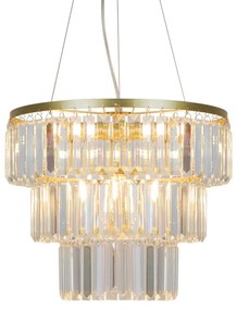 Lustra suspendata design modern Tifanny auriu
