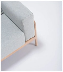 Fotoliu din lemn de stejar Gazzda Fawn, albastru - gri