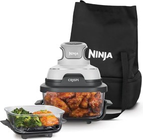 Friteuza cu aer cald 4in1 Ninja CRISPi FN102EU, 1700 W, 3,8 + 1,4 l, 70-185°C, TempWare, Placi ceramice, Fara PFAS, Design portabil, Alb