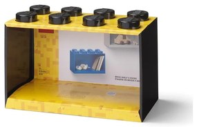 Raft de perete pentru copii LEGO® Brick 8, negru