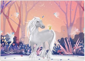 Tablou - Unicorn în pădurea fermecată (70x50 cm)