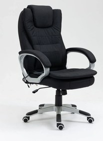 RESIGILAT- Scaun Directorial cu Masaj, Telecomanda, SIB 7304M, Material textil, Negru