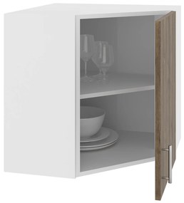 Corp Superior Colt Karo, Stejar Bronz/Alb, 60 x 60 x 60 cm