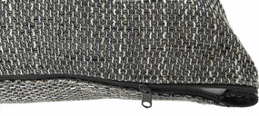 Colţar, piele ecologică/ alb/material gri melir, TONIKS