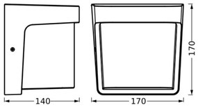Aplică LED de exterior Ledvance ENDURA STYLE IHSAN LED/11W/230V IP65