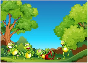 Tablou - Broscuțe vesele (70x50 cm)