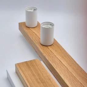 Lustră aplicată MATTE 4xE27/15W/230V alb/stejar