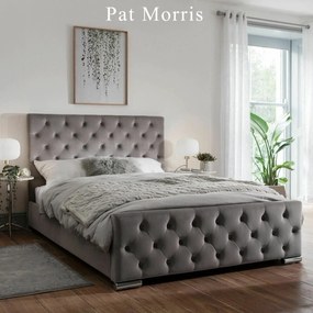 Pat Morris 200 x 140 x 120 cm: Somiera pe picioare Catifea