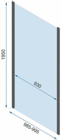 Cabina dus de colt Rapid Fold Negru 90x100cm, Rea
