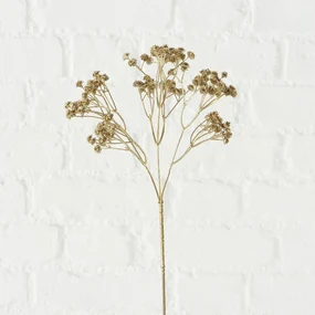 Planta decor Gypsophila, 62x15 cm, auriu