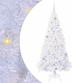 vidaXL Brad de Crăciun artificial cu 300 LED Alb 180 cm PVC și Oțel